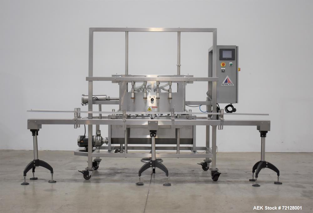 Used Epak / Apacks Econoline Inline Pressure Gravity Liquid Filling Machine